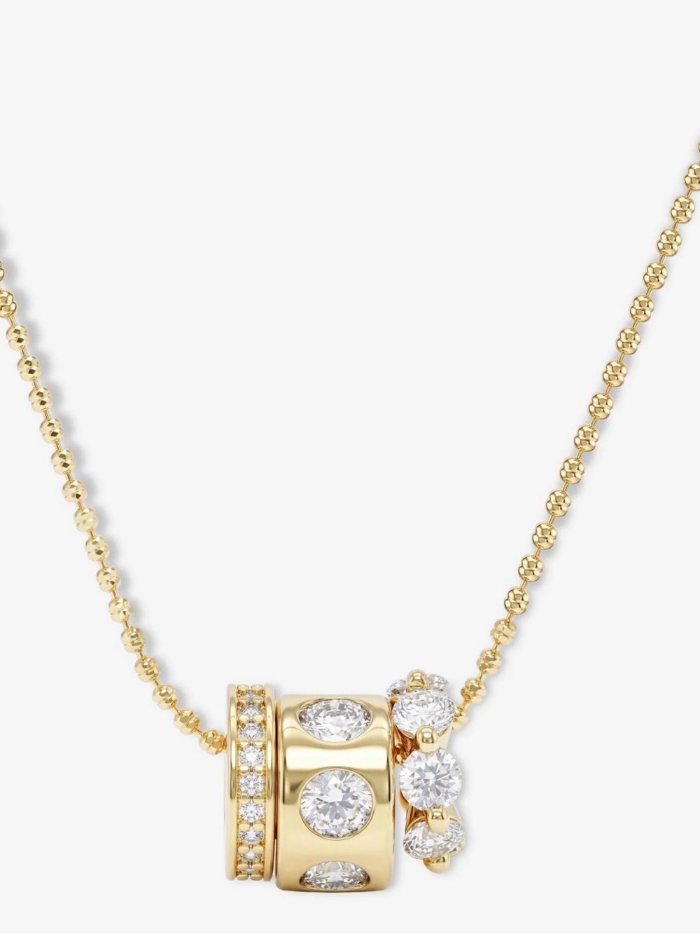 Melinda Maria Ashley Topanga Gold Pendant Necklace with Simulated Diamonds